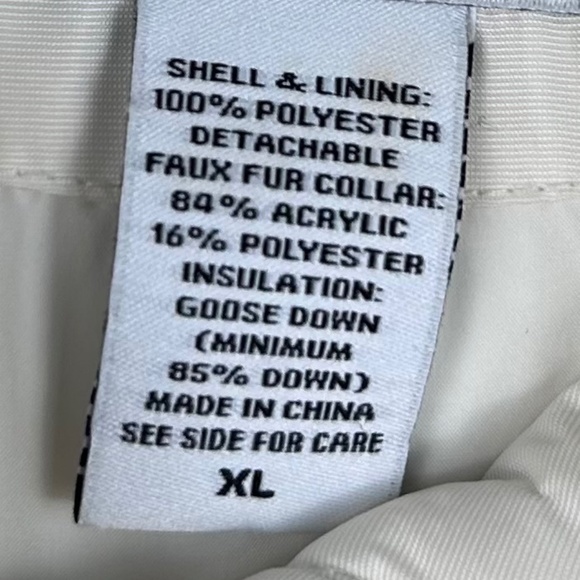 Eddie Bauer Women’s Goose Down puffer jacket with removable fur collar XL - Picture 7 of 14